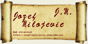 Jožef Milojević vizit kartica